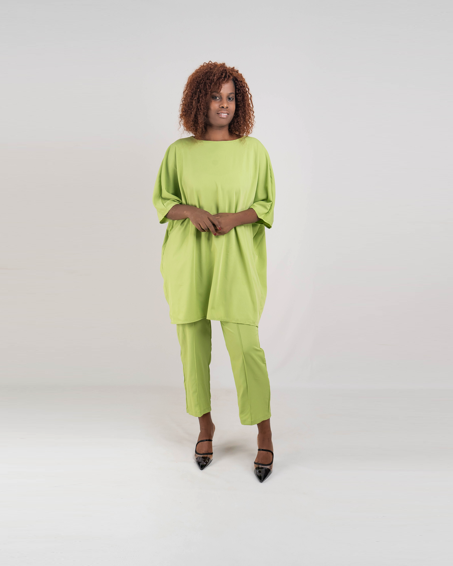 Fato de Pantalona com Blusa Comprida (TZ-3057)