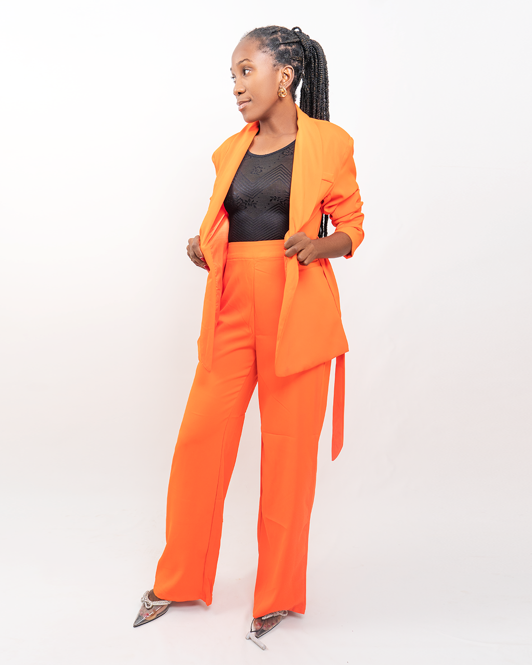 Fato Social de Pantalona de duas peças com fio (TZ-2941)