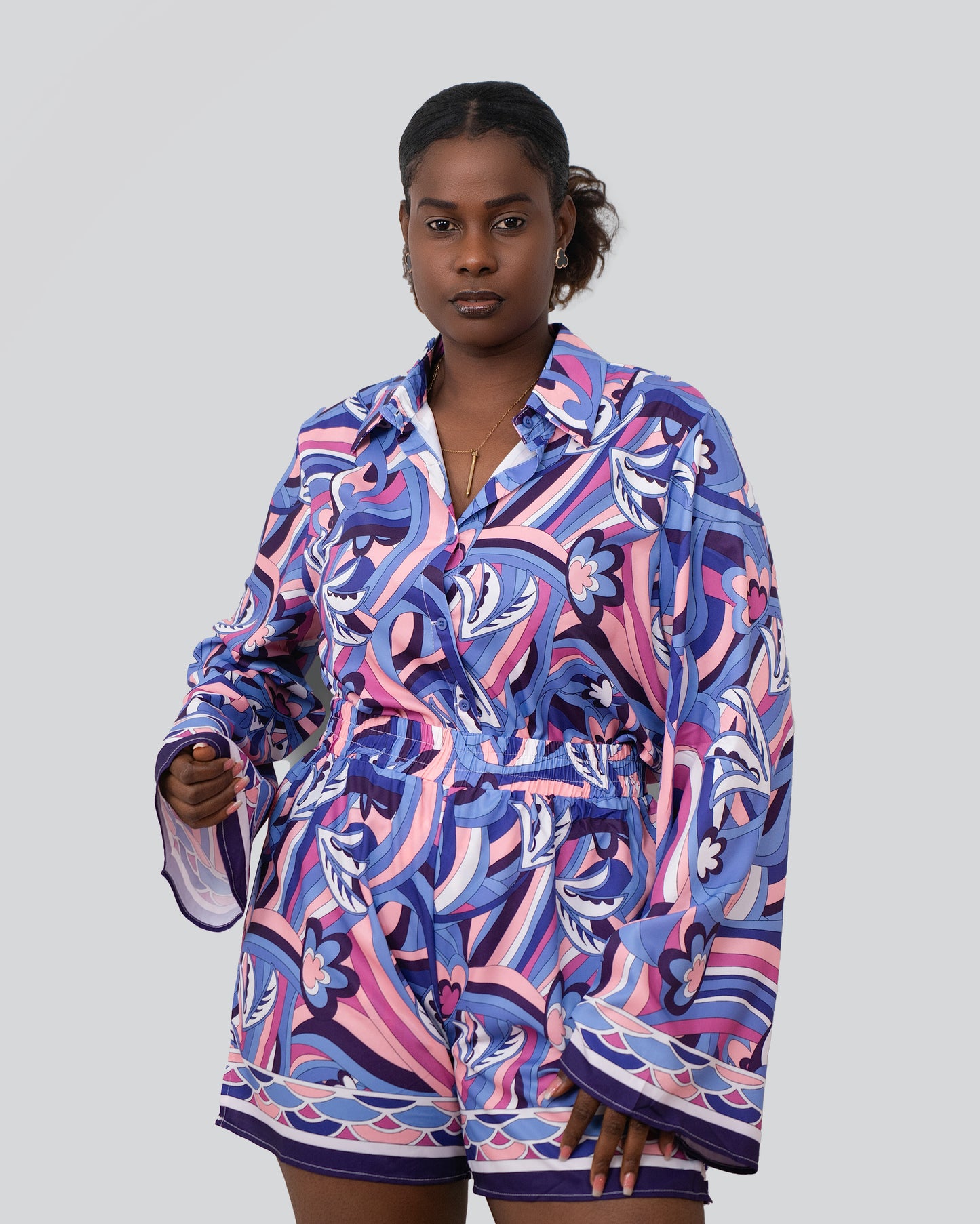 FATO DE CALCÃO E CAMISA  ESTAMPADA (TZ-3013)