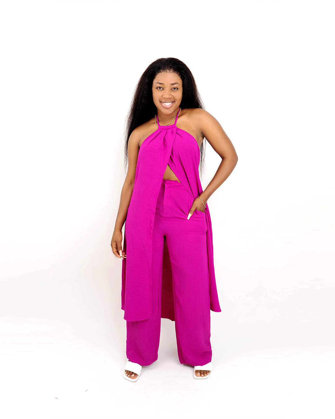 Fato de Pantalona com bata de alça (TZ-3032)