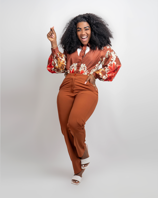 FATO DE PANTALONA COM BLUSA ESTAMPADA (TZ-2782)