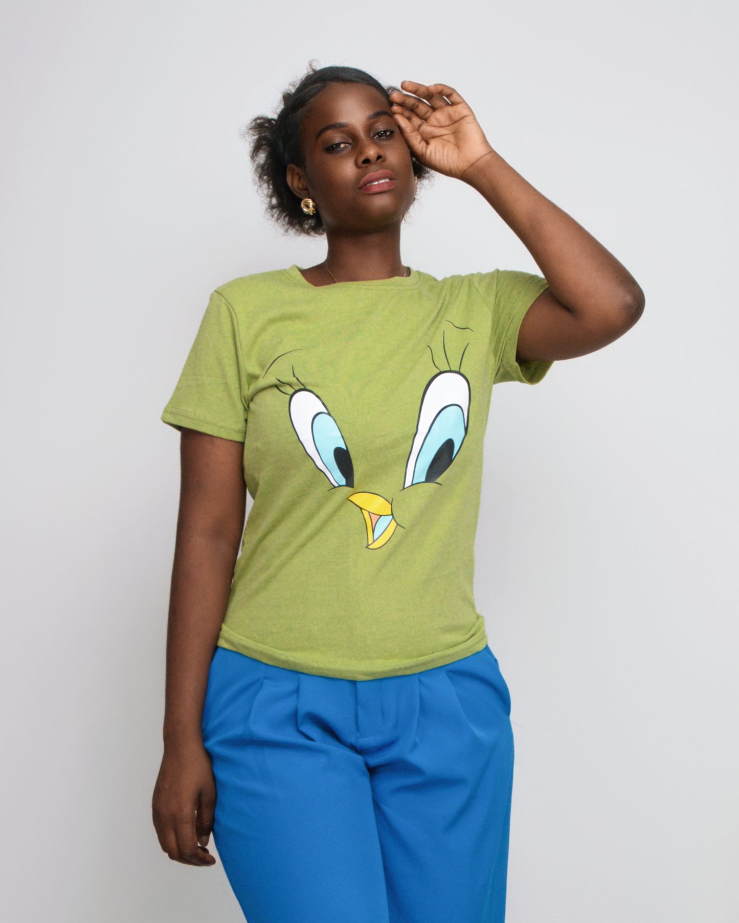 T-SHIRT FEMENINA COM  MODELO OLHOS DO PATINHO  (KK35053)