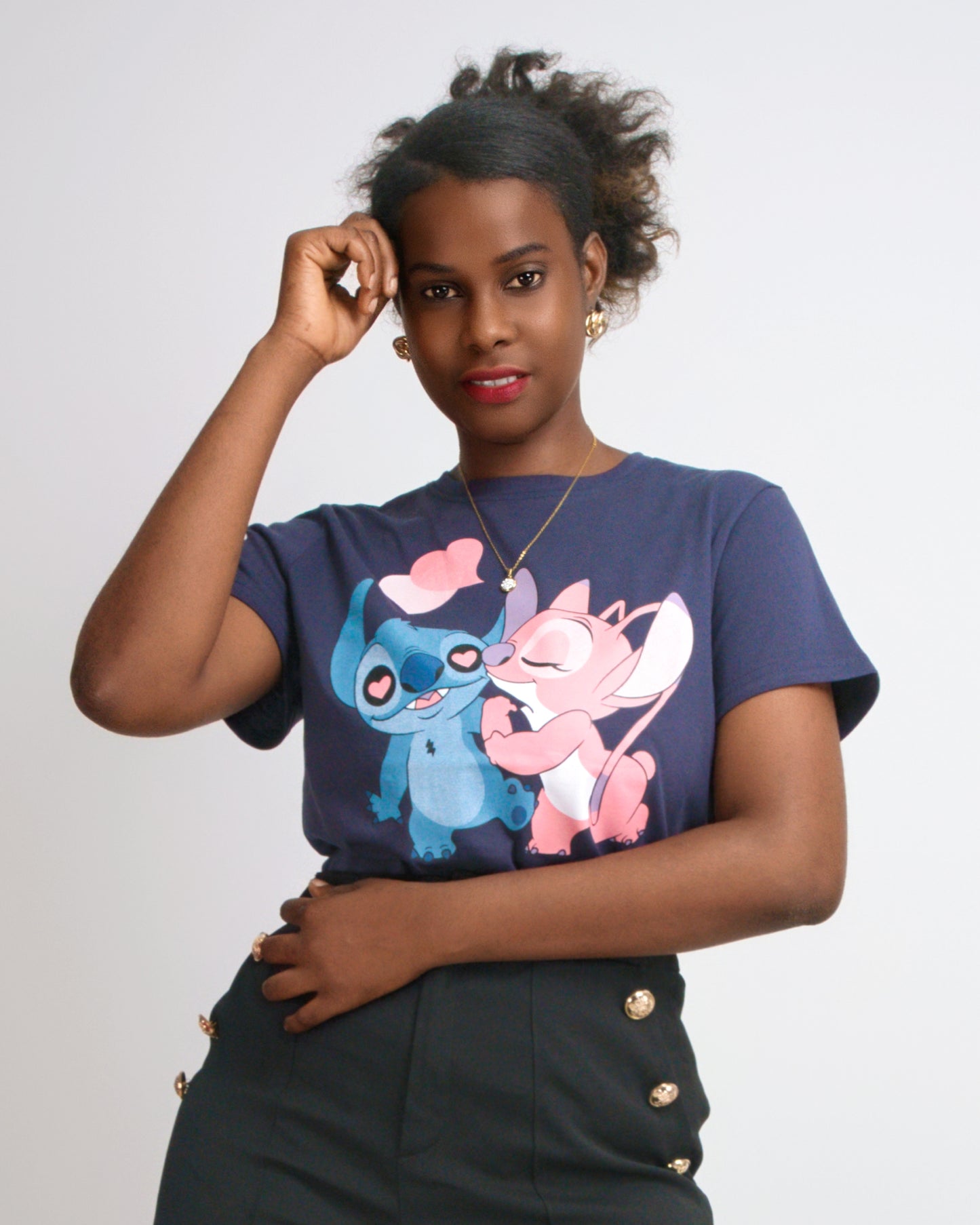 T-SHIRT FEMENINA COM  MODELO STITCH   (KK35054)