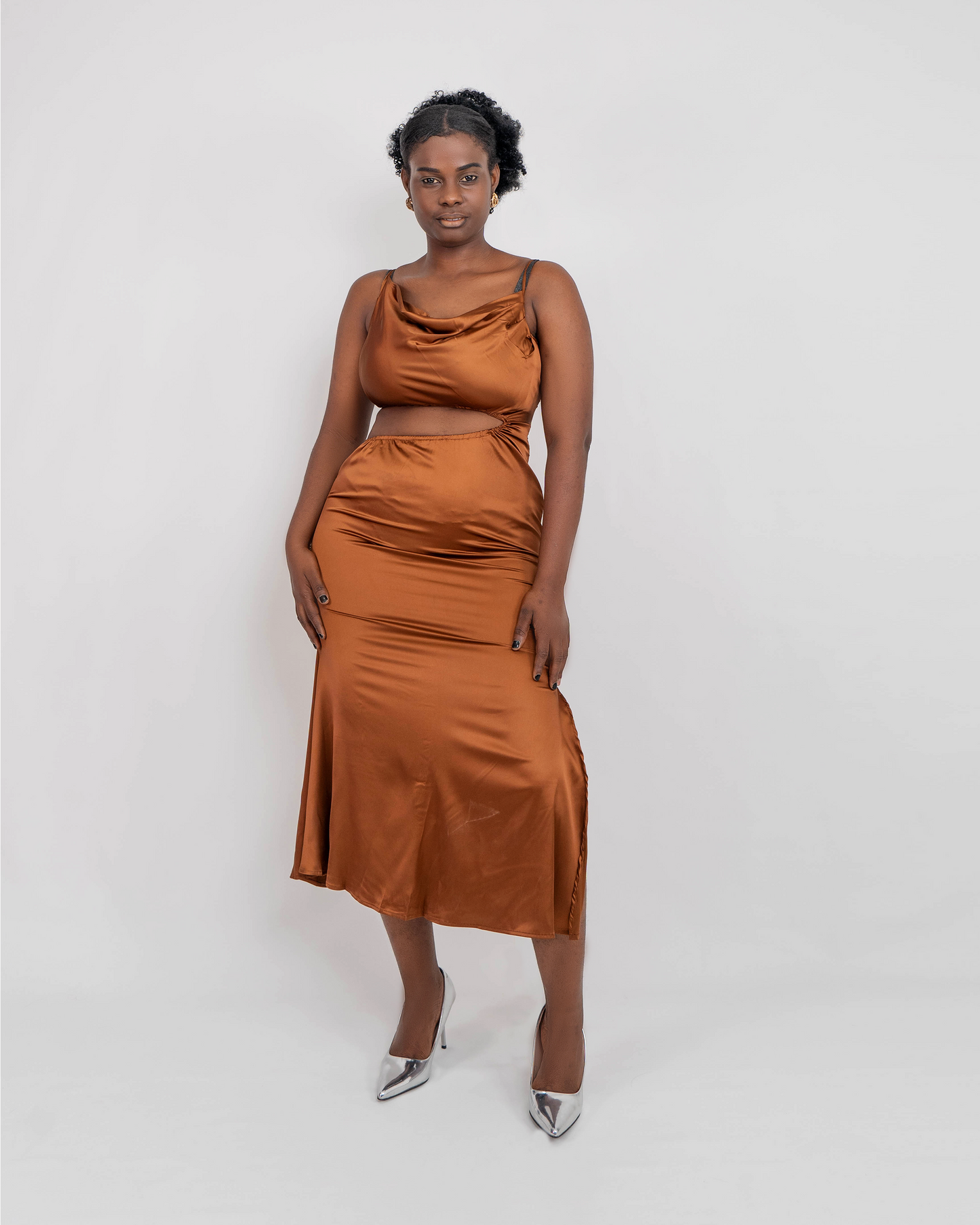 VESTIDO JUSTO COMPRIDO COM ABERTURA NA BARRIGA  (Q-18159B)
