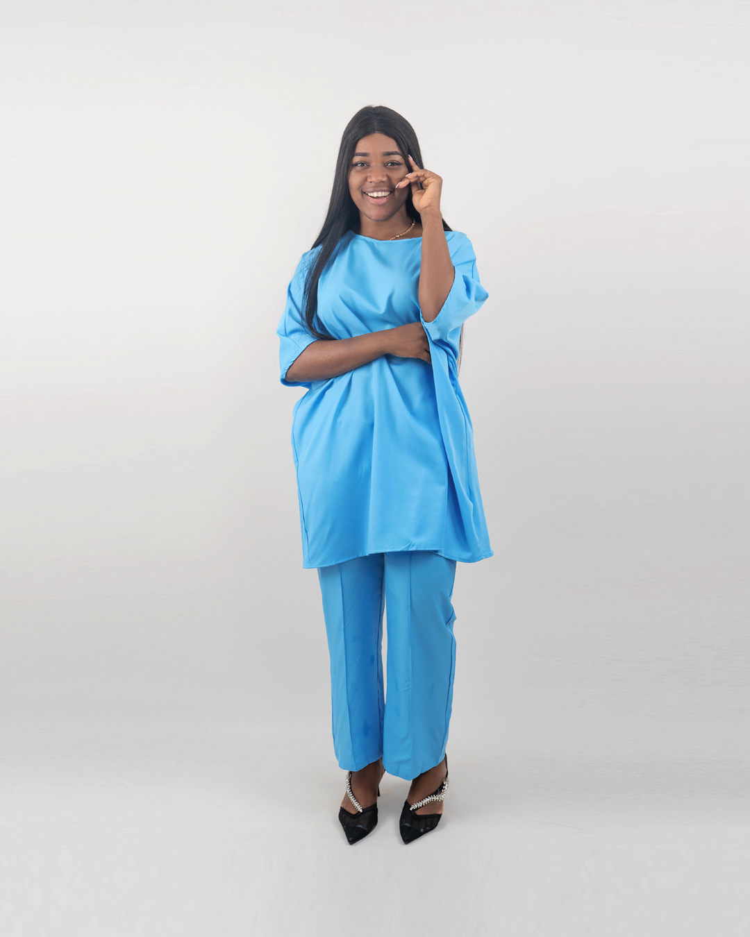 Fato de Pantalona com Blusa Comprida (TZ-3057)